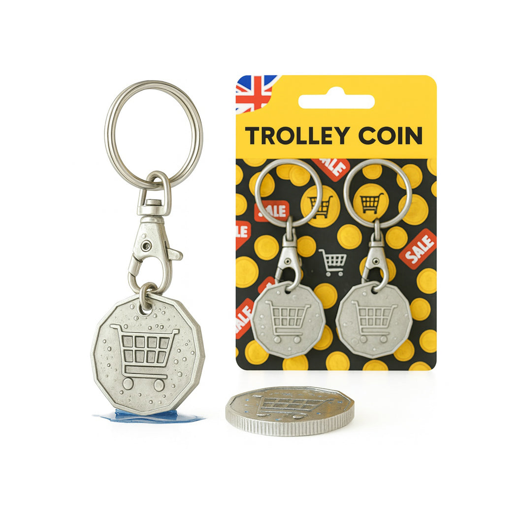 GoldNugget Trolley Token Keyrings